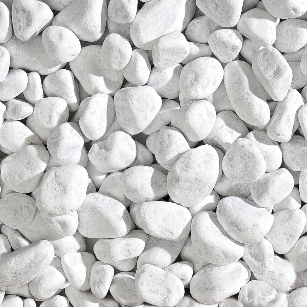 Beli okrasni kamenčki - Prodnik Bianco Carrara 25 kg